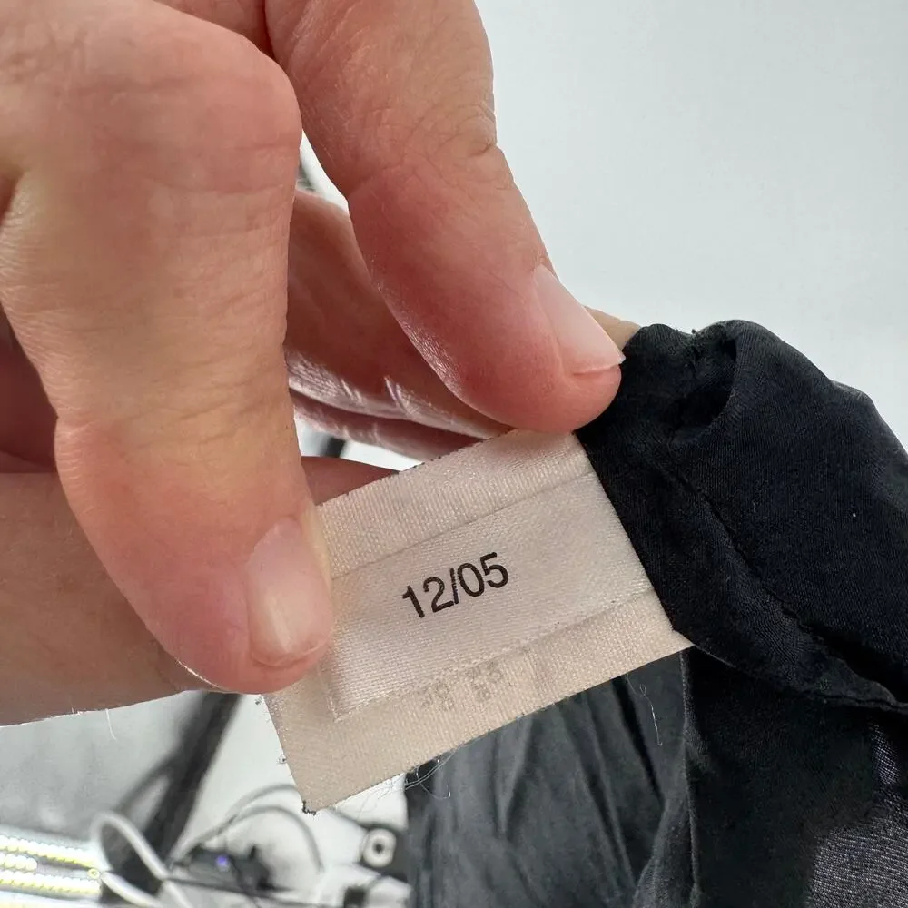 Vintage Y2K Express Black Silk Halter Top Plunge Backless Cami Size M Medium - Picture 5 of 7